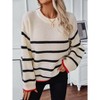 Women's Crew Neck Cropped Sweater 2025 Fall Long Sleeve Chunky Knit Pullover Sweater Tops - 4 of 4