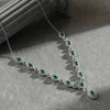SOHI Women's Emerald Green The Monaco Collar Necklace - 3 of 4