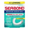 Sea Bond Secure Denture Adhesive Seals, Fresh Mint Lowers, Zinc-Free, All-Day-Hold, Mess-Free, 30 Count (Pack of 1) - 4 of 4