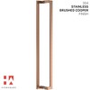 Modern Copper Push Pull Door Handle – Long Stainless Steel Handle for Glass, Barn, Shower, or Wooden Doors – Contemporary Entry Hardware - 2 of 4