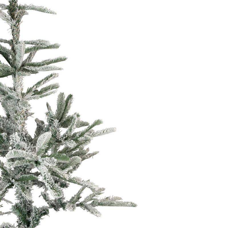 Northlight Real Touch™️ Slim Flocked Nordmann Fir Artificial Christmas Tree - Unlit - 7.5', 4 of 10
