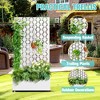 TOAOTBNBO Metal Raised Garden Bed with Squares Pattern, Outdoor Planter Box with Wheels, Modern Privacy Screen for Climbing Plants - 4 of 4