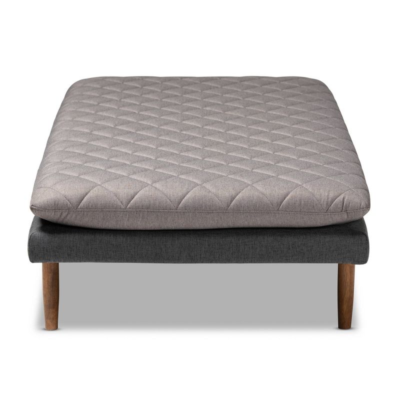 Twin Two Marit Tone Upholstered Wood Daybed Gray/Walnut - Baxton Studio, 3 of 10