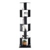 6 tier Rotating Bookshelf, Floor Rack Simple Bookcase with Acrylic Plate Student Multi-Function Creative Bookshelf with Anti-toppling Base - 3 of 4