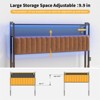 Karl Home Twin Full Queen King Size Headboard, Adjustable Upholstered Headboard with 2 Tier Shelves and Pegboard with Charging Stations and LED Lights - 4 of 4