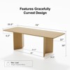 PexFix 79" x 33.5" Solid Wood Farmhouse Dining Table with V-Shaped Legs and Square Wood Top for Modern Dining Rooms & Family Gatherings Natural - 2 of 4