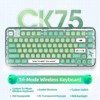 YUNZII Coolkiller CK75 Wireless Hot Swappable Mechanical Keyboard, Transparent Acrylic Gasket Mounted Keyboard (Glory Switch,Mint Green) - 2 of 4