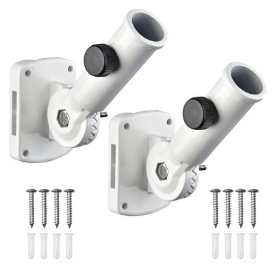 Yescom Adjustable Flag Pole Holder Wall Mount Bracket Aluminum Fit 1" Diameter 2 Pack