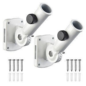 Yescom Adjustable Flag Pole Holder Wall Mount Bracket Aluminum Fit 1" Diameter 2 Pack - 1 of 4