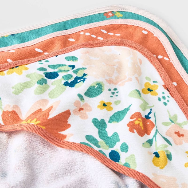 Baby Girls' 3pk Floral Meadow Hooded Towel - Cloud Island™, 2 of 3