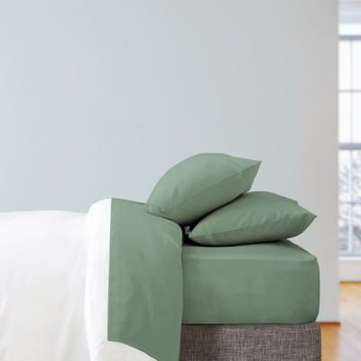 Tree Moss Green Bamboo Microfiber Full Sheet Set
