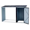 Kumasinova 8x3.4 Ft Outdoor Storage Shed with Lockable Door,Firewood Rack for Backyard Garden Patio Porch,Black - 3 of 4