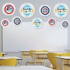 Big Dot of Happiness Thank You Teachers - Hanging Teacher Appreciation Tissue Decoration Kit - Paper Fans - Set of 9 - 3 of 4