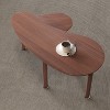 ORRD 360 Degree Rotating Coffee Table, Solid Rubber Wood Cocktail Table with Wood Grain Veneer for Living Room Bedroom.Walnut - 4 of 4