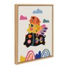 18" x 24" Sylvie Flying Pigs Framed Canvas Wall Art by Rachel Lee Natural - Kate and Laurel - 2 of 4