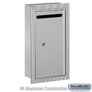 Salsbury Industries Letter Box (Includes Commercial Lock) - Slim - Recessed Mounted - Aluminum - Private Access - 1 of 3