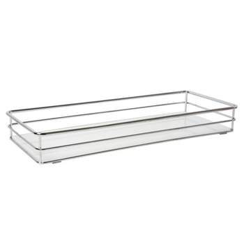 Ribbed Glass Vanity Tray Clear - Threshold™ : Target