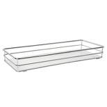 Vanity Tray with White Glass Chrome - Elle Décor