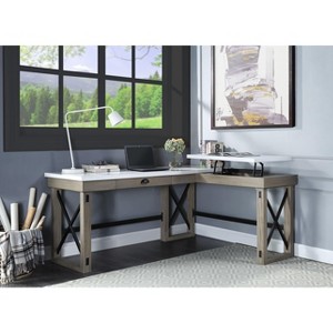 NicBex L Shaped Desk Home Office Desks Standing Desk Adjustable Height Executive Desk with 1 File Drawer for Home Office - 1 of 4