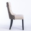 AZL1 Life Concept Accent Chairs Armless 2 Pcs Tufted Velvet Leisure Chair with Polka Dots Modern Vanity for Bedroom, White, 25.5"*19.7"*37.4" - 4 of 4