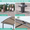 ALAULM 8'x5'Canopy BBQ Gazebo Fabric,Waterproof Sunshade Roof&Steel Frame,Storage Bar w/Tool Hooks,Curved Grill Shelter, Backyard,Patio,Garden - 4 of 4