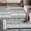 Vintage Patchwork Runner Rug - Machine Washable, Non-Slip, Stain-Resistant, Geometric Design, Foldable, Soft Low-Pile for Hallway - 3 of 4