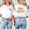 Simply Sage Market Women's Bad To The Bone / Two Dancing Skeletons Front and Back Short Sleeve Graphic Tee - 2 of 4