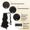 Alilang 22 Inch Long Curly Wrap Around Ponytail for Women Clip in Ponytail Hair Extensions Synthetic Brown Hair Pony Tails Hairpieces - 4 of 4