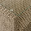 4-Pieces Outdoor Rattan Sectional Sofa Set with Armchair and Tempered Glass Coffee Table - 4 of 4