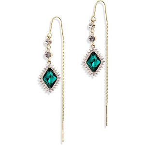 Sonateomber Gold Long Chain Threader Earrings for Women - Fashion Statement Drop Dangle Thread Earrings Jewelry Gift - 1 of 4