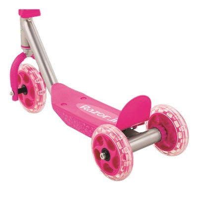 Pink Alloy Steel 3-Wheel Kids Kick Scooter