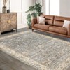 Washable Area Rugs Boho Distressed Rug for Living Room Non Slip Vintage Throw Carpet Indoor for High Traffic Areas - 4 of 4