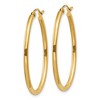 Black Bow Jewelry 2mm x 37mm Polished 14k Yellow Gold Classic Oval Hoop Earrings - 2 of 4
