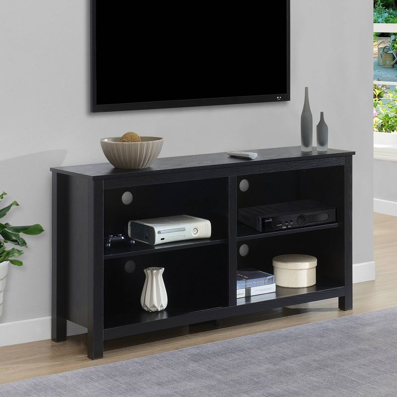 Montana Highboy TV Stand for TVs up to 65&#34; with Shelves Black - Breighton Home, 2 of 5