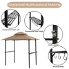 XINGHANZHENXUAN Gray Outdoor Grill Gazebo, Double-Tier Soft Top Canopy Shelter Tent for BBQ, Patio, and Garden Use - 3 of 4
