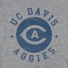 Women's University of California, Davis Classic Retro Stamp Cap Sleeve Baby Rib Crop Top Athletic Heather - 3 of 4