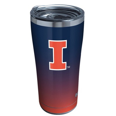 NCAA Illinois Fighting Illini 20oz Ombre Stainless Steel Tumbler with Lid