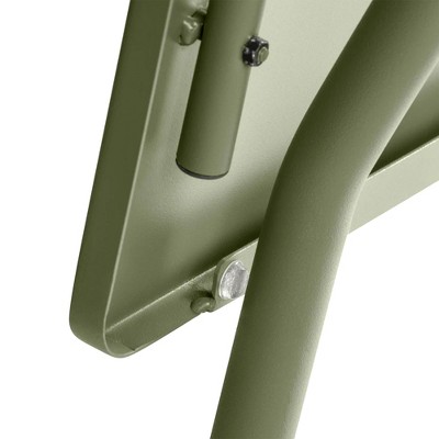 Moss Green Steel Square Folding Outdoor Patio Table