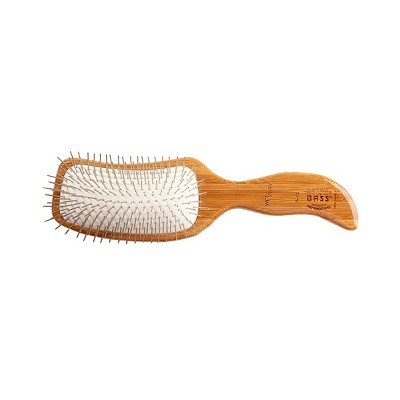 Bass Pet Brushes The Hybrid Groomer Shine & Condition, Patented & Award  Winning, Natural Bristle + Alloy Pin Bamboo Handle Palm Style : Target