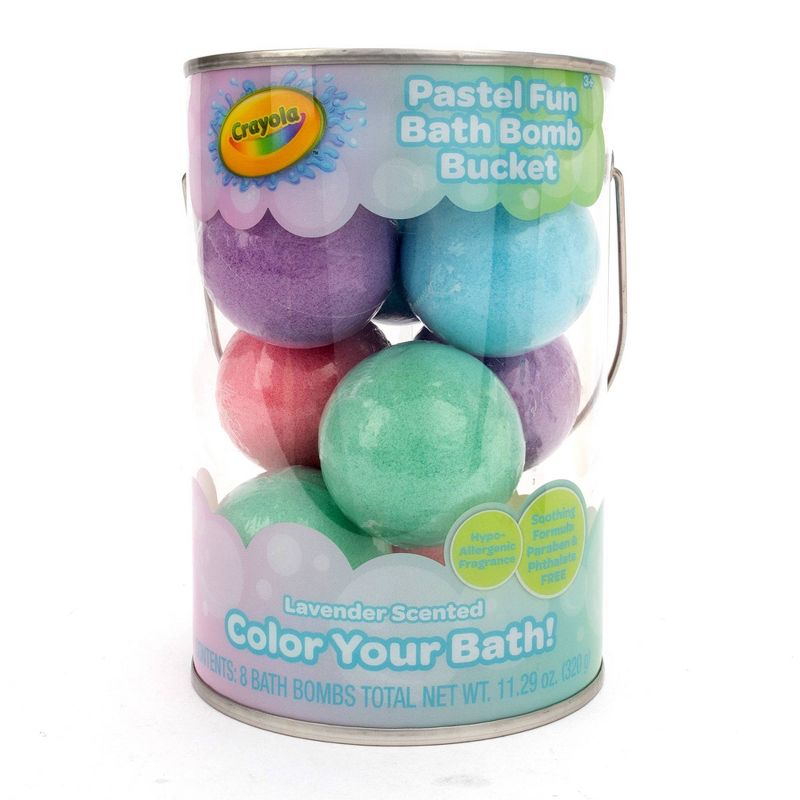 Crayola Pastel Scented Baby Bath Bomb Bucket - 11.29oz/8ct, 1 of 4