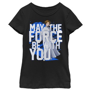 Girl's Star Wars: A New Hope Princess Leia May the Force be With You T-Shirt - 1 of 4