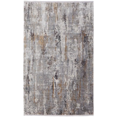 Cadiz Modern Abstract Ivory/Gray/Gold Area Rug