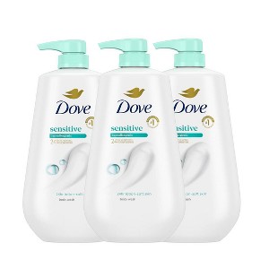 Dove Beauty Sensitive Skin Body Wash Pump 24hr Lotion-Soft Skin - 1 of 4