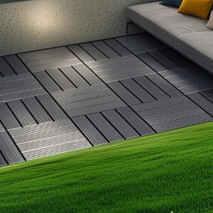KTMBDW Plastic Interlocking Deck Tiles, 44 Pack , 12"x12" Waterproof Outdoor Flooring All Weather Use, Patio Floor Decking Tiles for Porch Backyard - 1 of 4