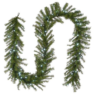 National Tree Company Pre-Lit Artificial Christmas Garland, Green, Norwood Fir, White Lights, Plug In, Christmas Collection, 9 Feet