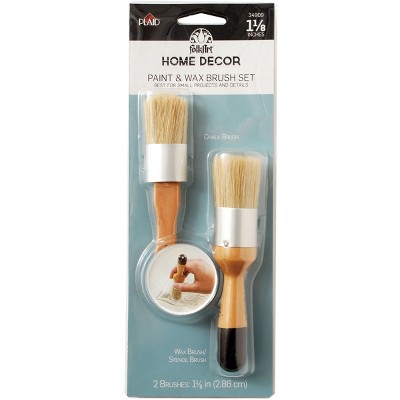 FolkArt Home Decor Paint & Wax Brush Set-1-1/8" Width