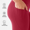 Women Legging by Lux Decor Apparel - 1-Piece High Waist , Flexible, Durable Stitch, Breathable Activewear for Body Contour - (Small_Burgundy) - 4 of 4
