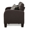 NicBex 72.25 Inch Tufted Detail Loveseat Sofa,2-Seater Sofa with 2 Pillows for Living Room,Small Space,Office,Apartment,Brown - 4 of 4