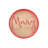 Shiraleah Red 14" Round "Merry" Tray - 3 of 4