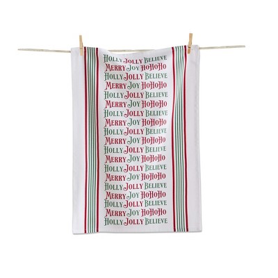 tag Holly Jolly Dishtowel